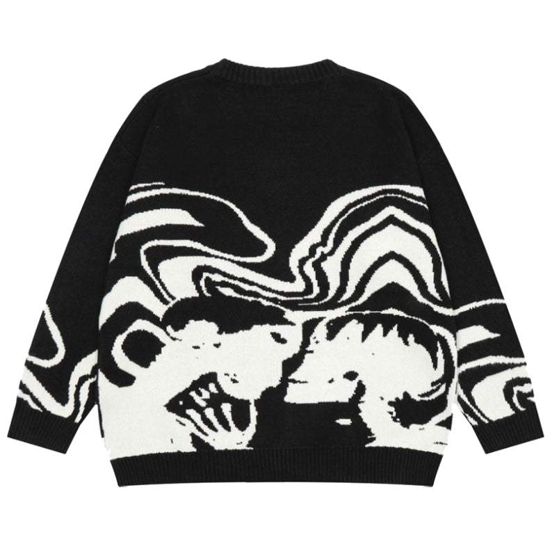 Black skull sweater