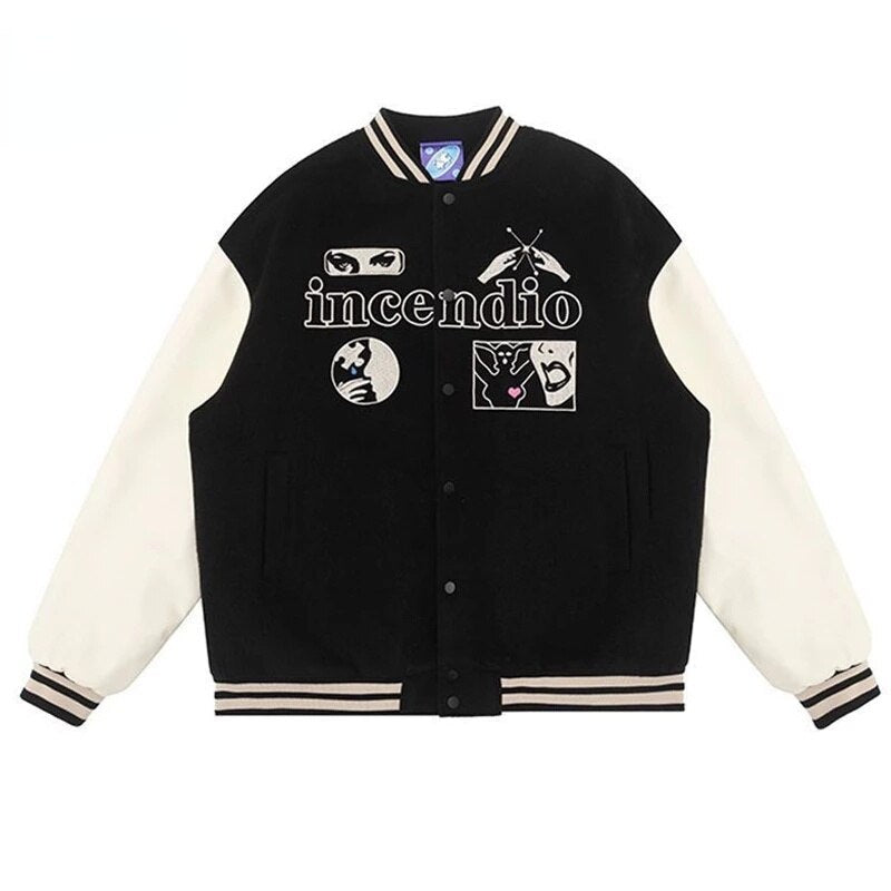 varsity jacket noir