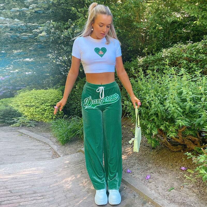 green track pant