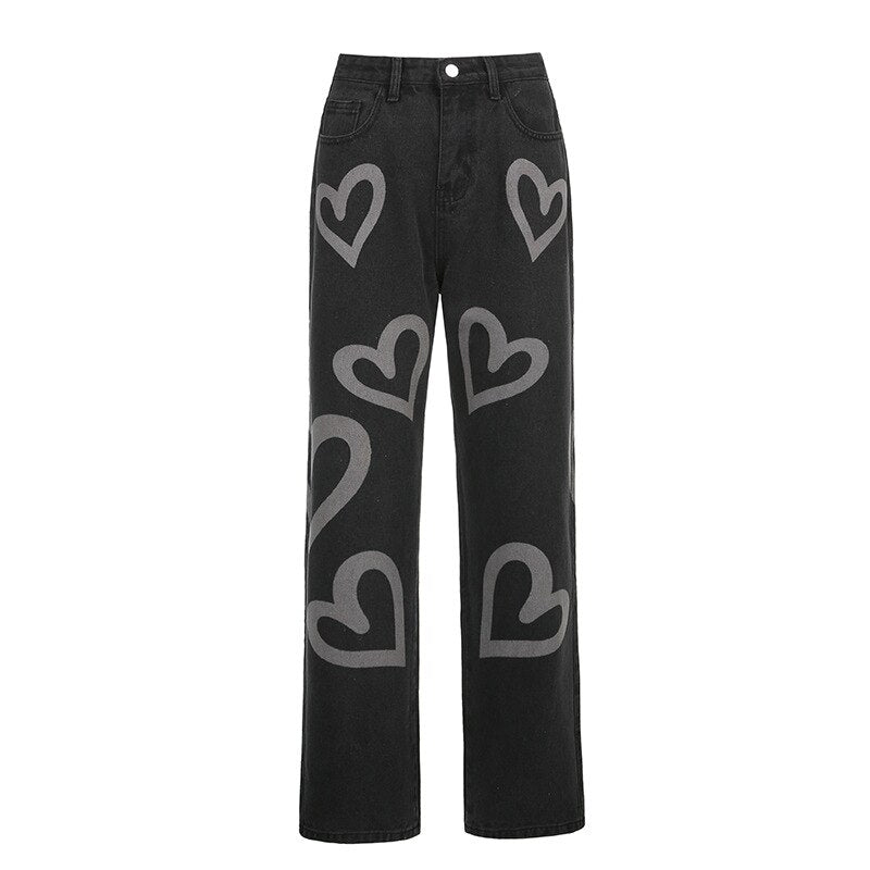 pantalon coeur noir