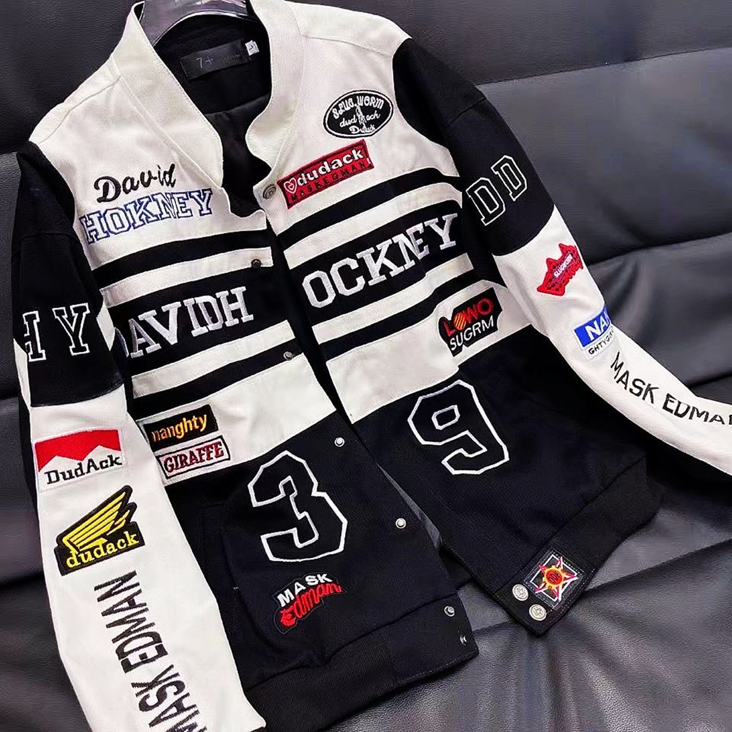 Veste cuir racing