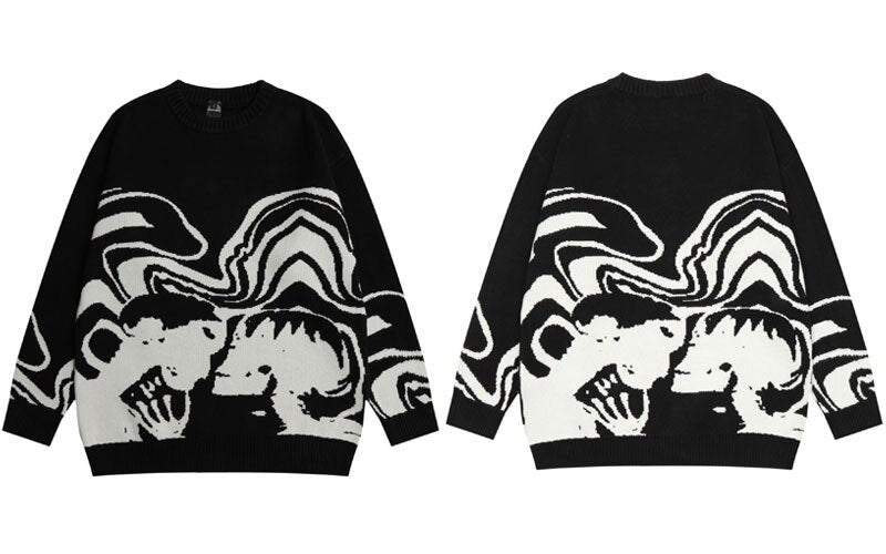 Black skull sweater